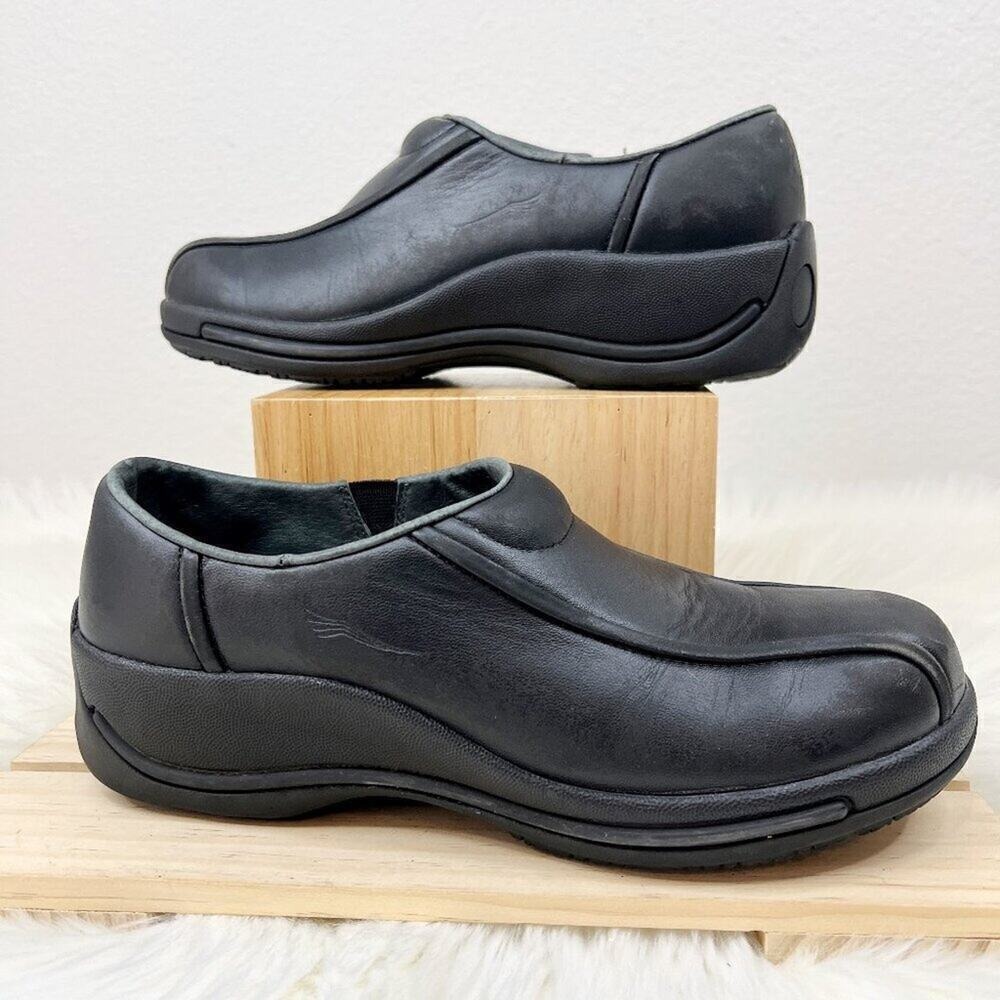 Dansko Bicycle Toe Slip On Clogs Slip Resistant Black Women's Size‎ 40 - US(9.5)